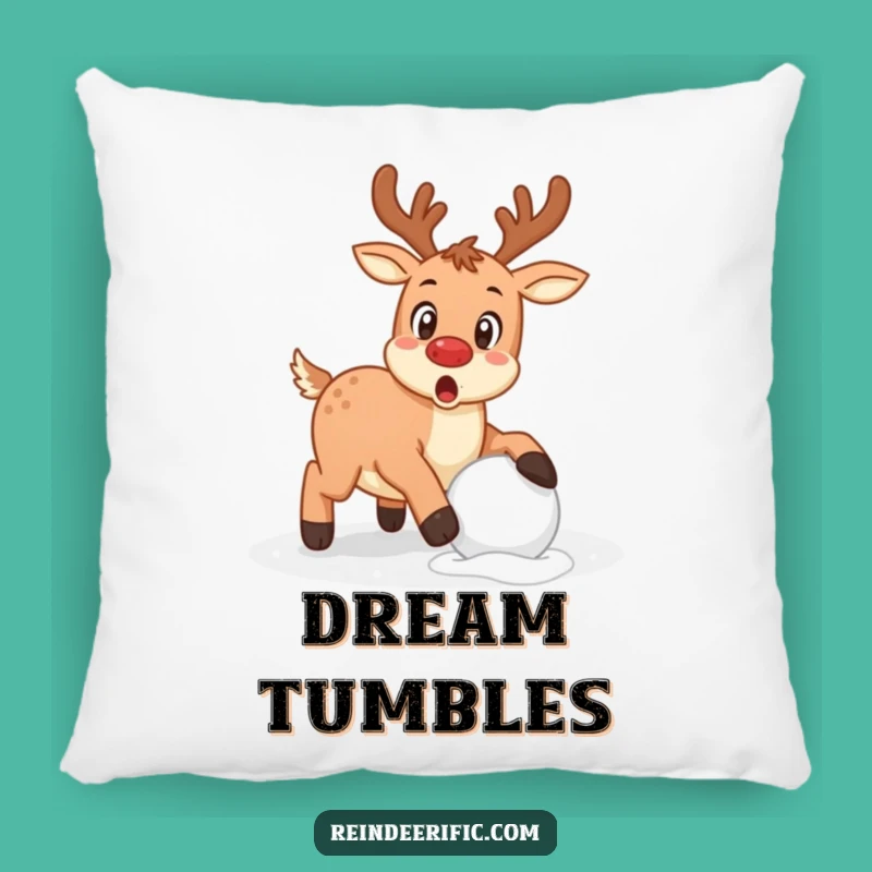Comfortable Stumble Reindeer Pillow: Holiday Surprise, Sweet Funny Gift!