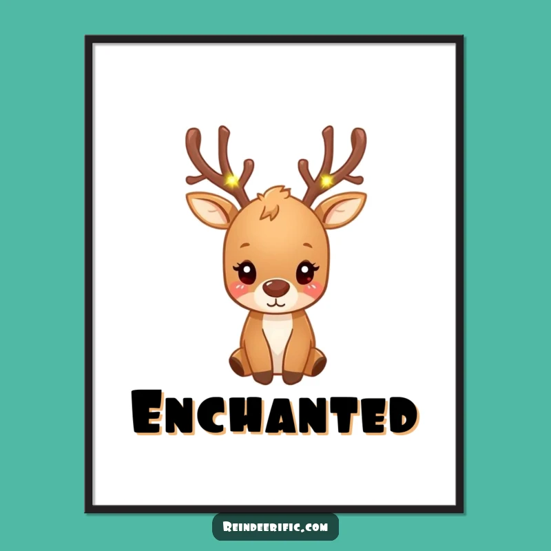 Funny Fairy Light Art: Magical Reindeer, Instant Funny Gift Download!
